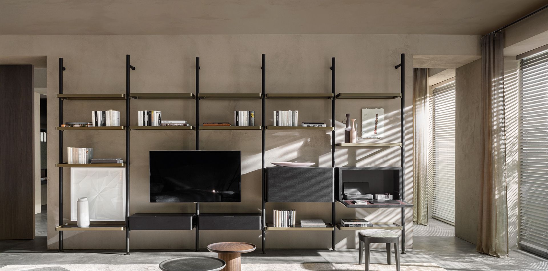 Open Shelving Systems - Luxury Modular wall or Ceiling Hung